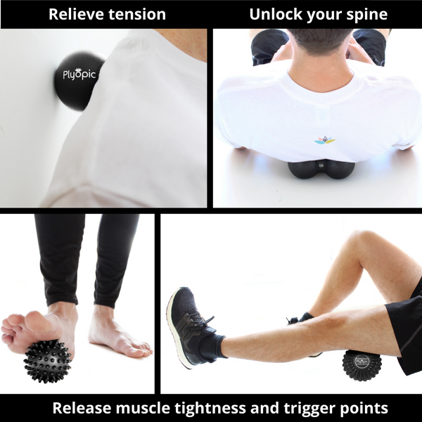 Plyopic Tiefengewebe-Massageball-Set lindert Verspannungen und löst Triggerpunkte