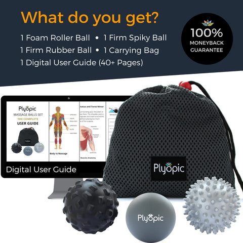 Plyopic Massageball-Set und Bedienungsanleitung