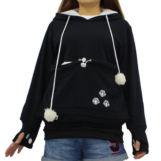 best cat pouch hoodie