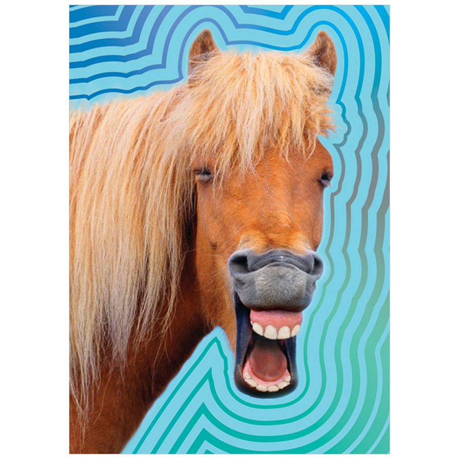 horse laughing