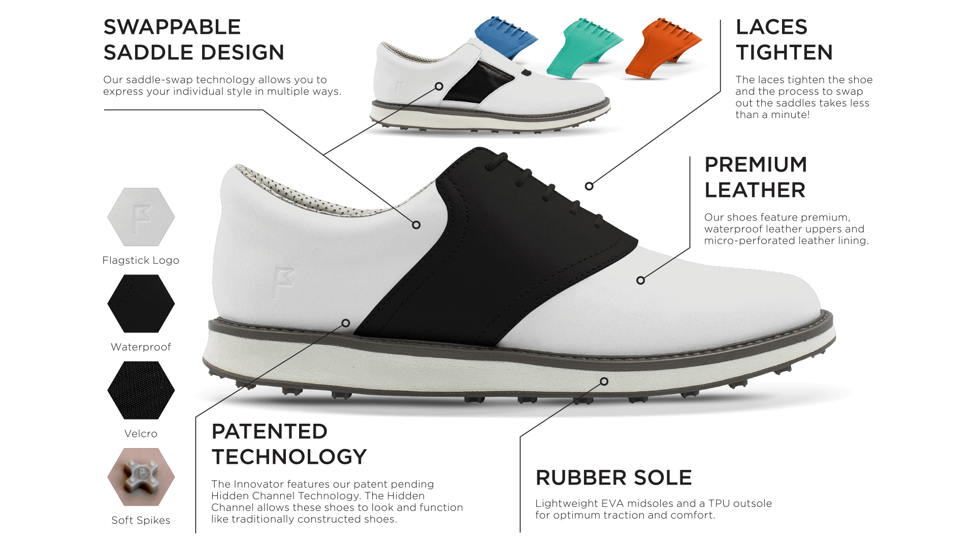 Jack Grace Usa Saddle Golf Shoes Golf Footwear