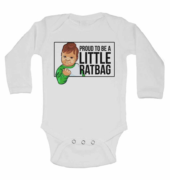 Proud to Be a Little Ratbag - Long Sleeve Baby Vests 0