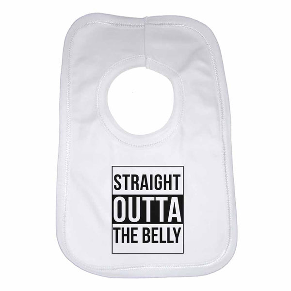 Straight Outta the Belly Boys Girls Baby Bibs 0