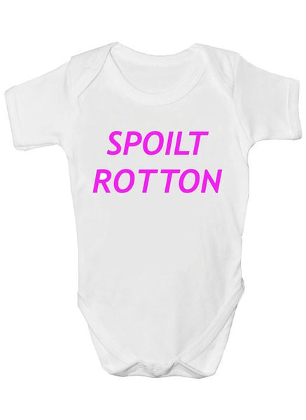 Spoilt Rotton Girls Baby Vests Bodysuits 0