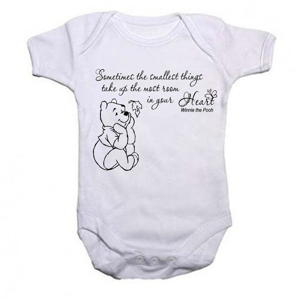 Winnie The Pooh Beautiful Quotation Baby Vests Bodysuits | Little ...