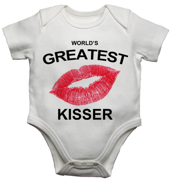 Worlds Greatest Kisser Baby Vests Bodysuits 0