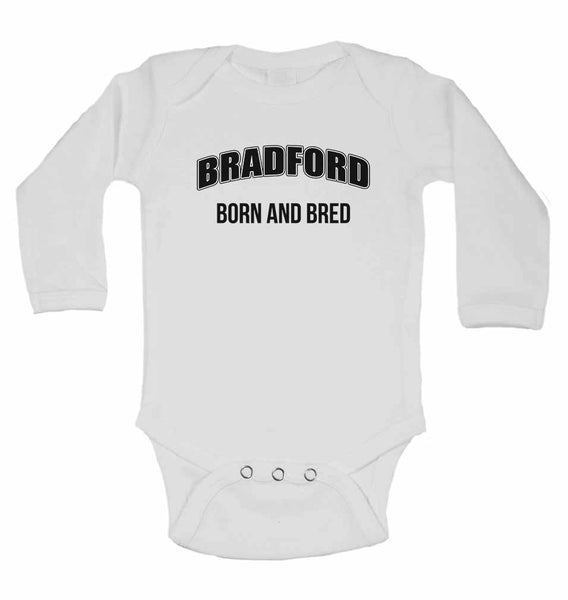 Bradford Born and Bred - Long Sleeve Baby Vests for Boys & Girls 0