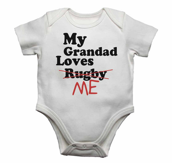My Grandad Loves Me not Rugby - Baby Vests 0