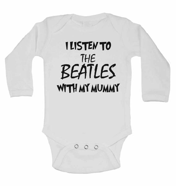 I Listen to the Beatles (English Rock Band) With My Mummy - Long Sleeve Vests 0
