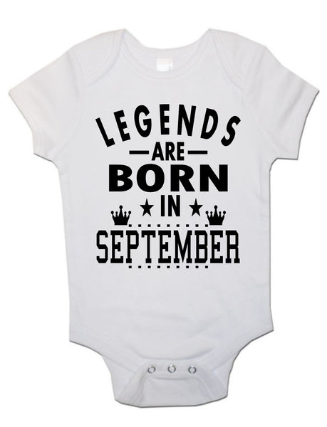 Legends Are Born In September - Baby Vests Bodysuits for Boys, Girls 0