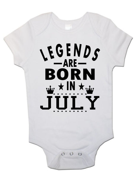 Legends Are Born In July - Baby Vests Bodysuits for Boys, Girls 0