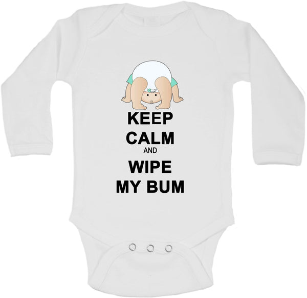 Keep Calm And Wipe My Bum - Long Sleeve Vests 0