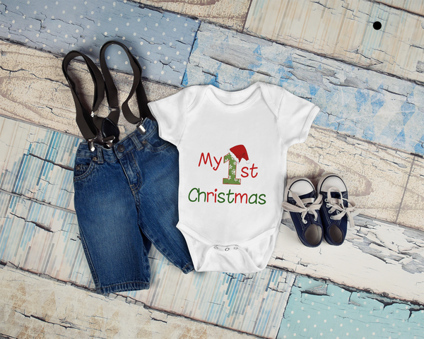 My 1st Christmas Baby Vests Bodysuits 6