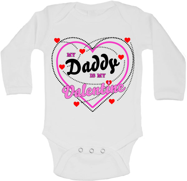 My Daddy Is My Valentine - Long Sleeve Vests 0