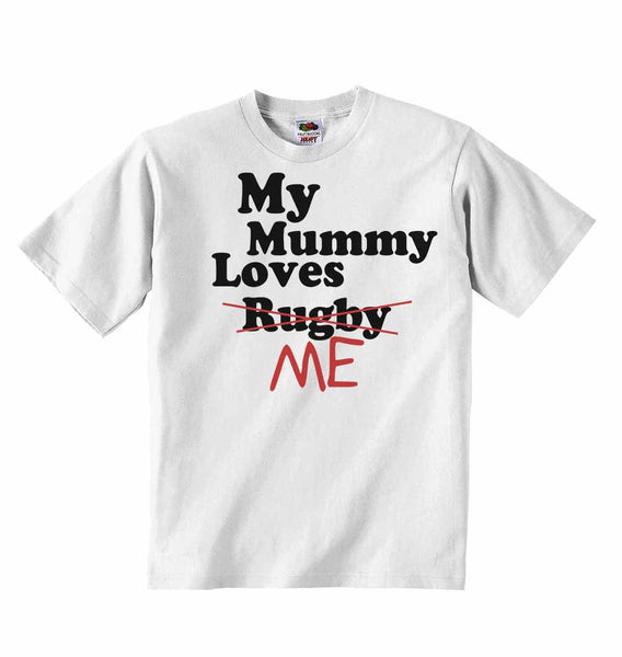 My Mummy Loves Me not Rugby - Baby T-shirts 0