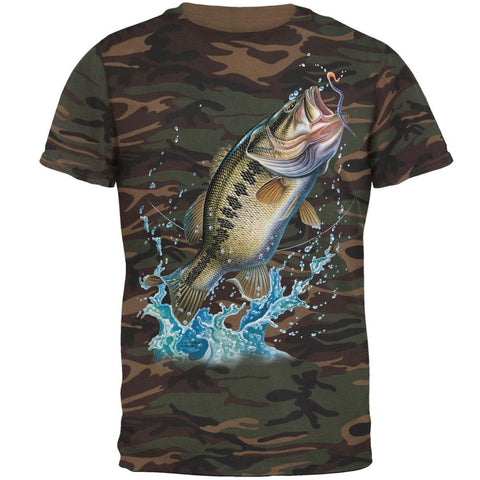 Bass Leaping in Action Mens T Shirt – AnimalWorld.com