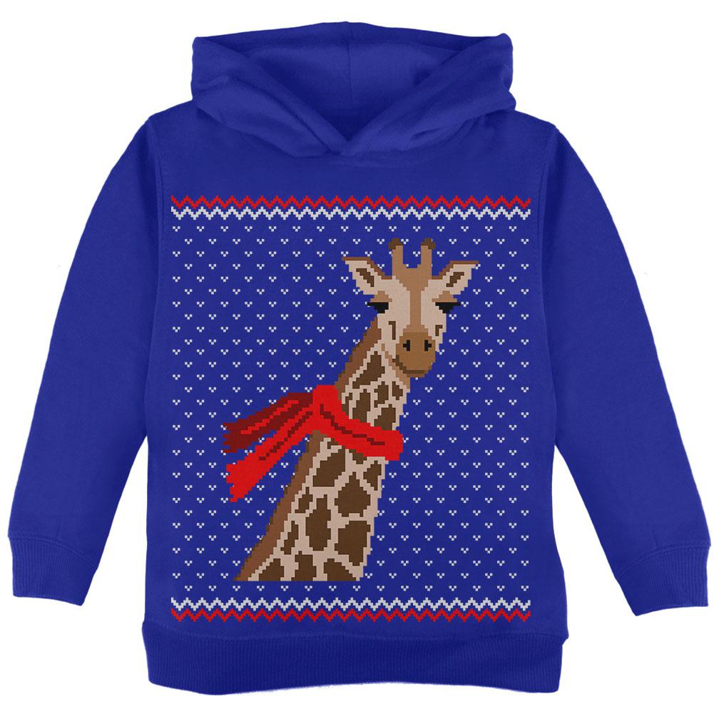 Big Giraffe Scarf Ugly Christmas Sweater Toddler Hoodie