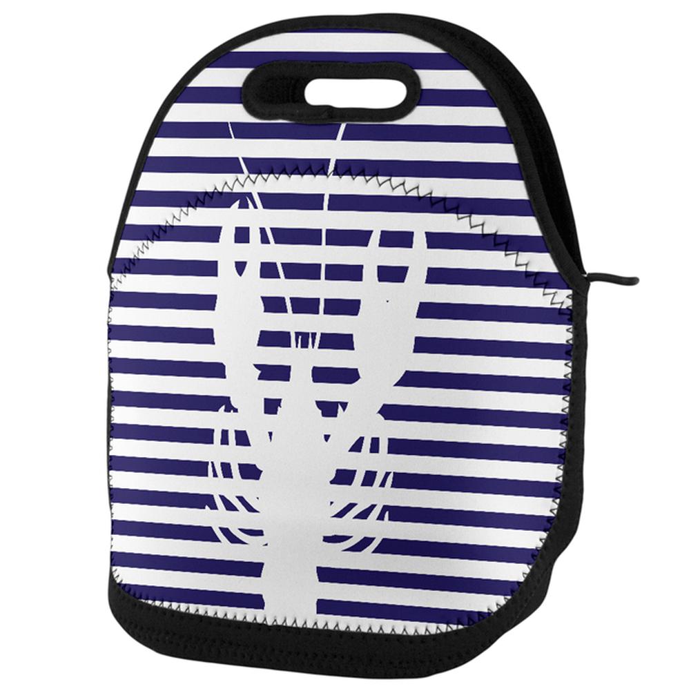 Lobster Nautical Stripes Lunch Tote Bag