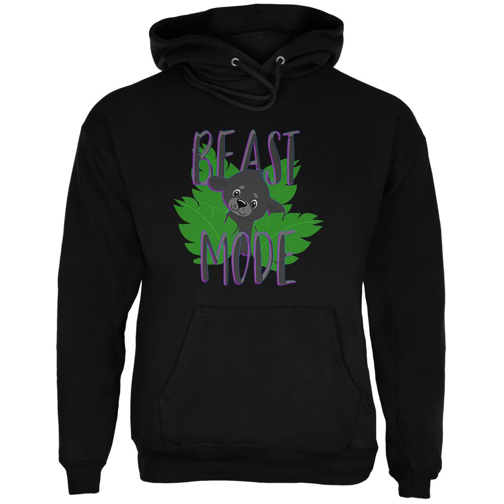 Beast Mode Cute Black Panther Cub Mens Hoodie