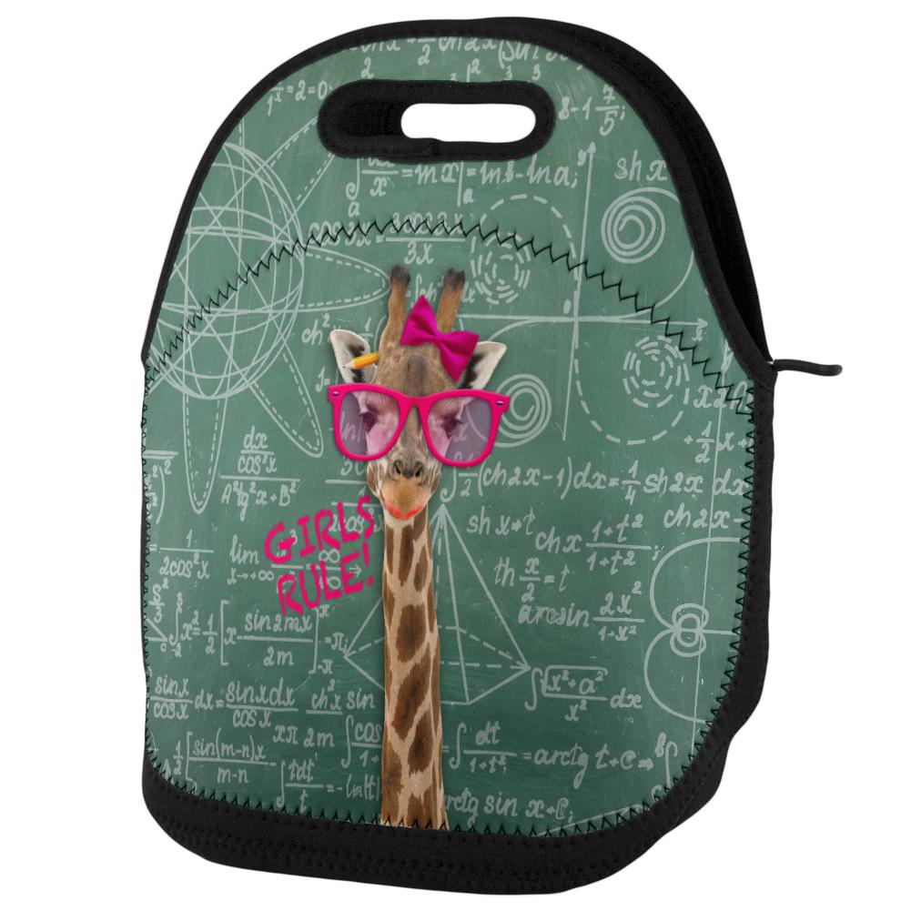 Giraffe Math Geek Girl Formulas Lunch Tote Bag