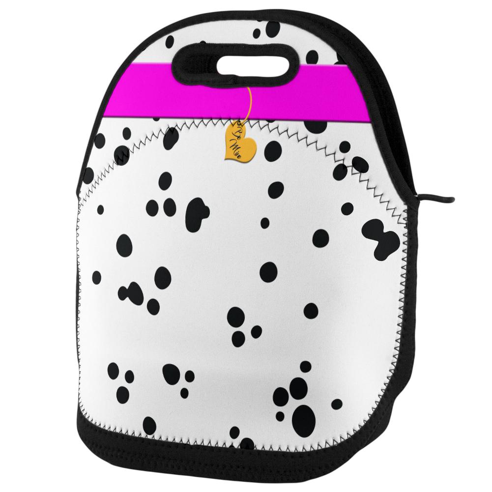 Valentine's Day Dog Dalmatian Pink Collar Be Mine Lunch Tote