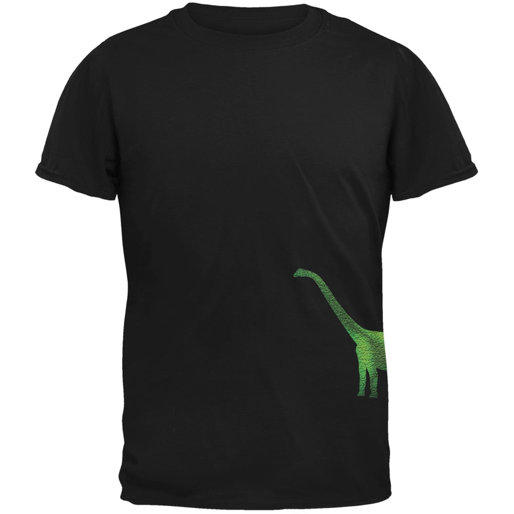 Brachiosaurus Dinosaur Distressed Black Adult T-Shirt – AnimalWorld.com