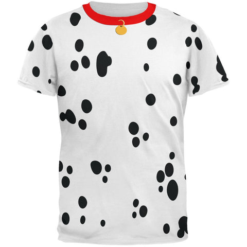 Halloween Costume Dalmatian with Red Collar All Over Mens Costume T Sh –