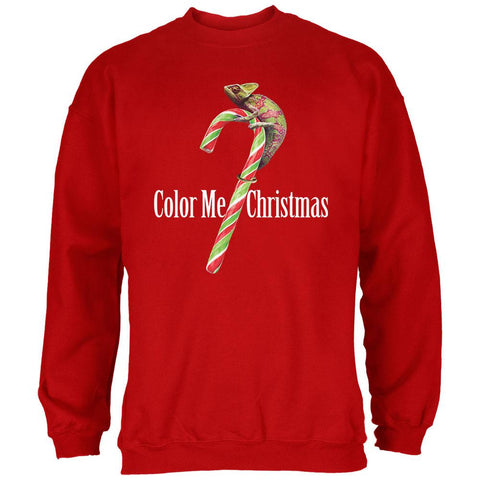 Color Me Christmas Chameleon Red Adult Sweatshirt