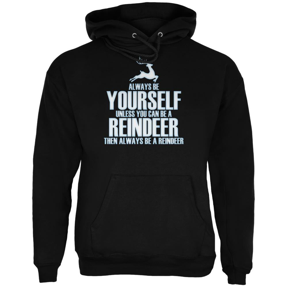 Christmas Always Be Yourself Reindeer Black Adult Hoodie