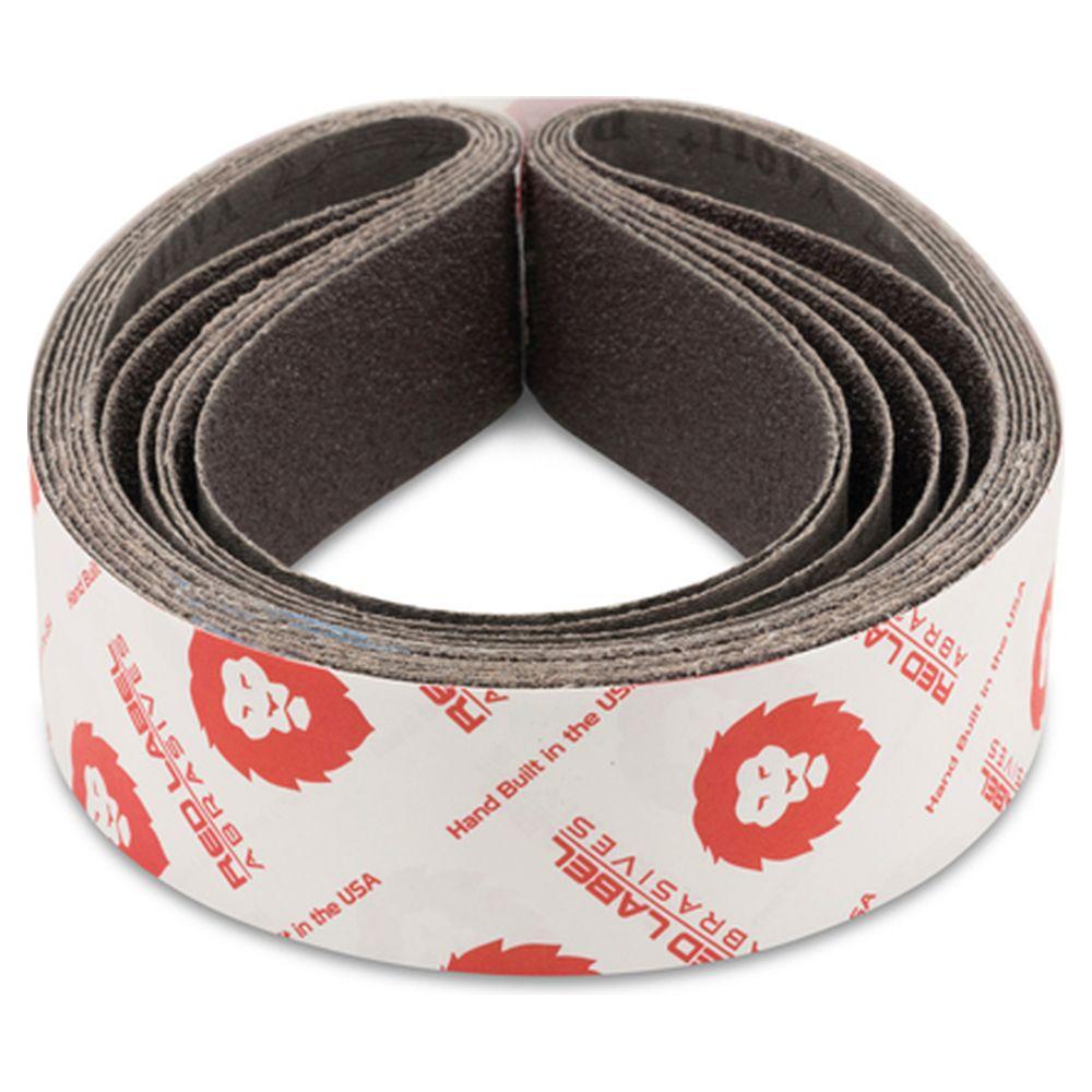 2 X 48 Inch Flexible Metalworking Sanding Belts, 6 Pack - Red Label