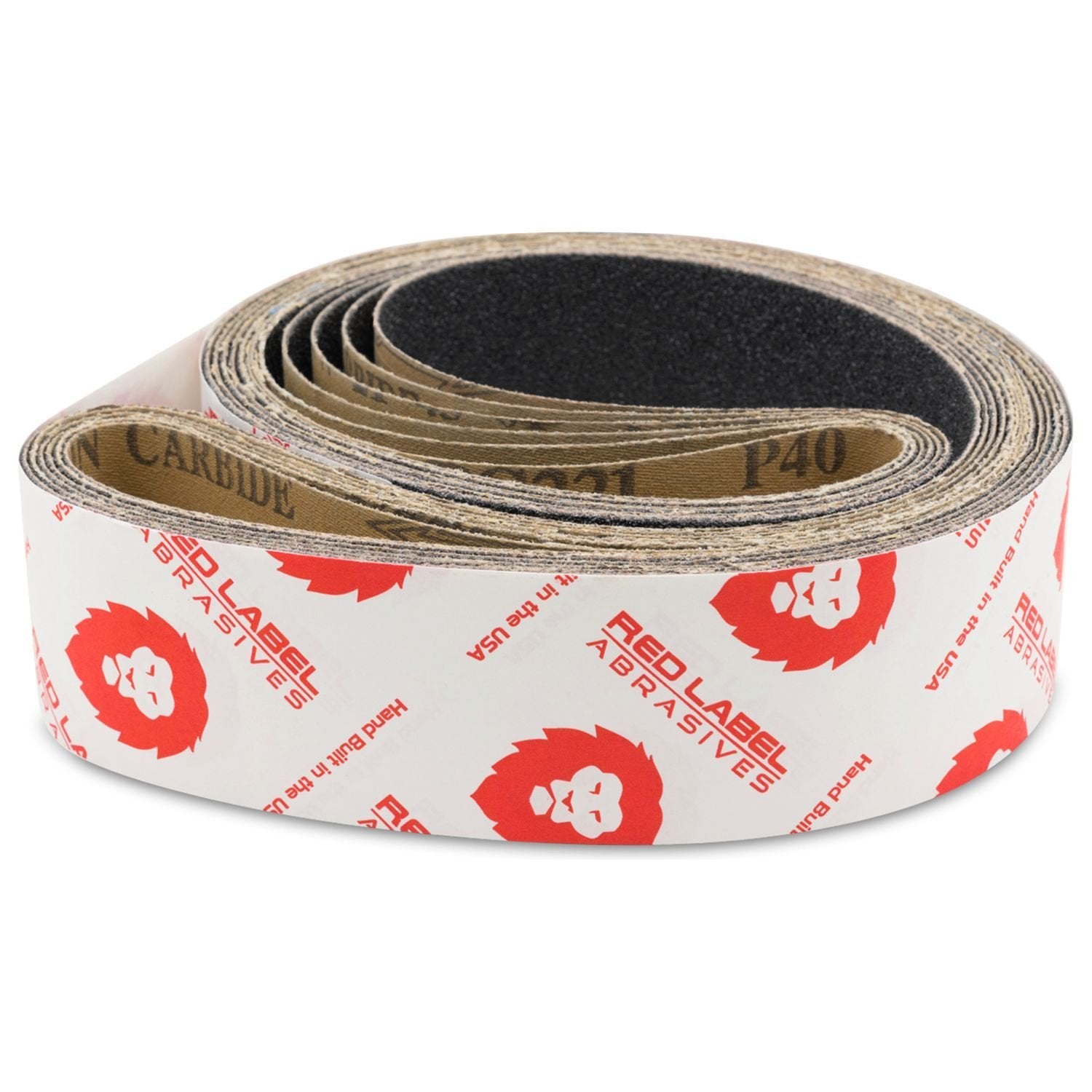 2 X 72 Inch Aluminum Oxide J Flex Cotton Finishing Belts - Red