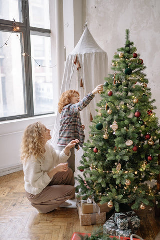 decorating christmas tree