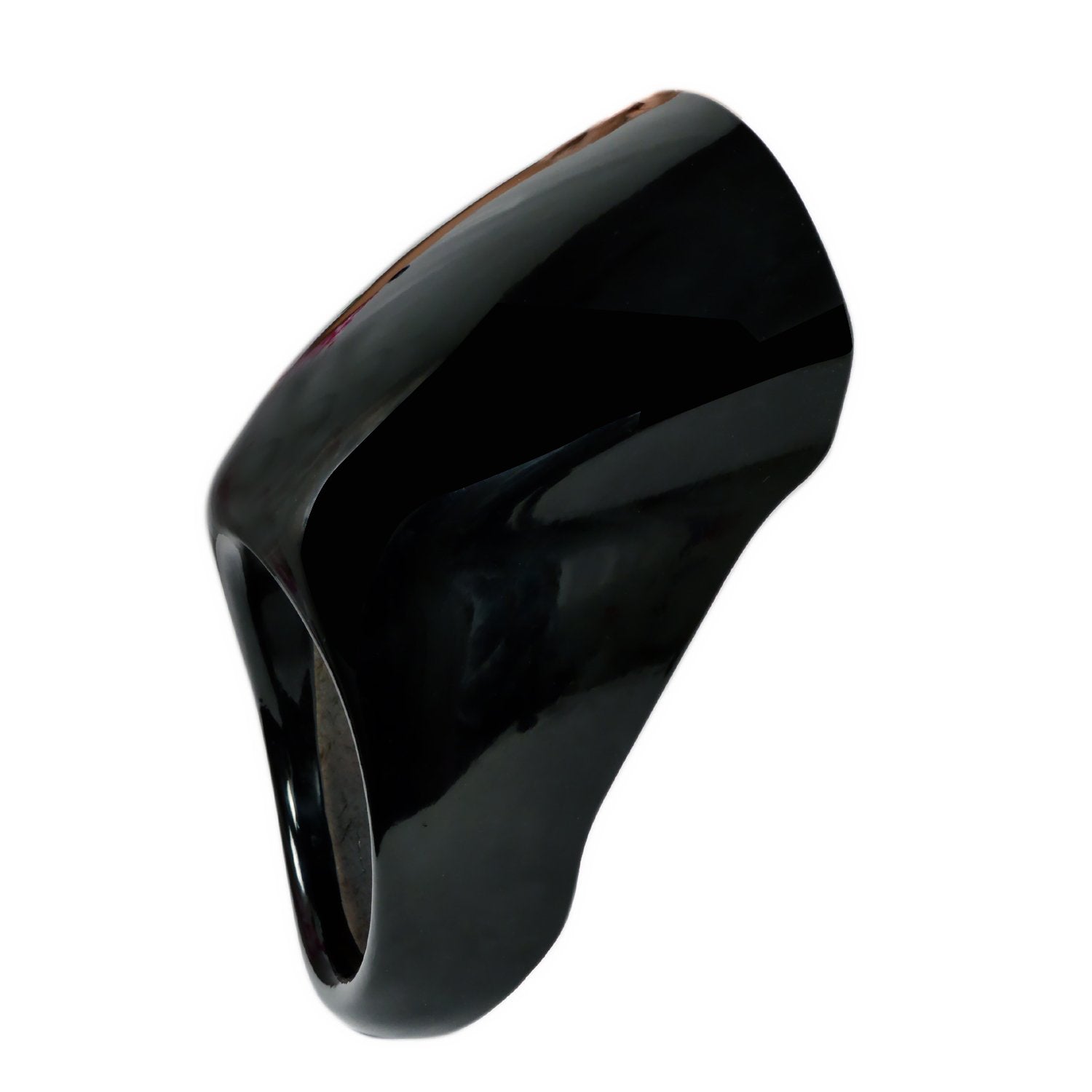 black plastic headlight front visor for bajaj avenger