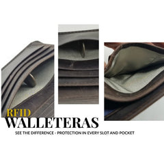 The walleteras Difference - RFID Protection all the time even when your wallet is open 