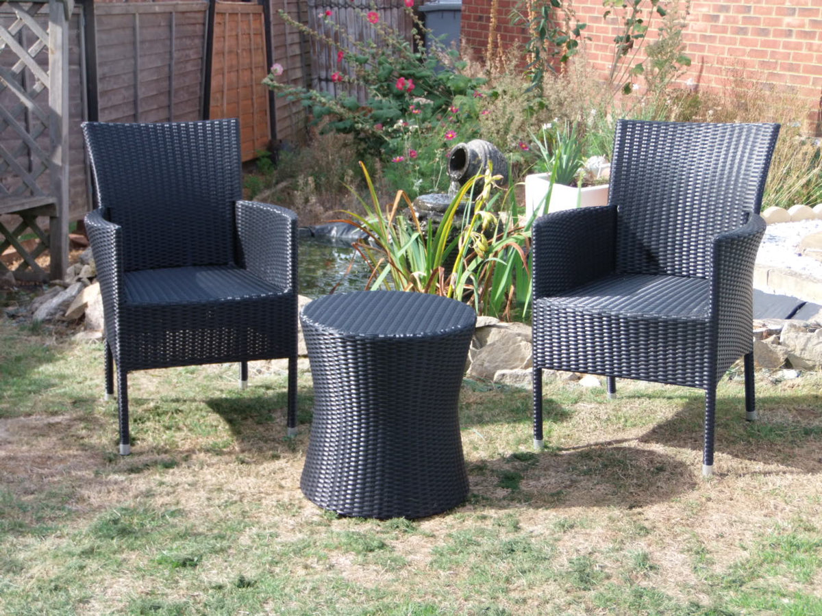 Black outdoor rattan bistro sets – Home gifts garden