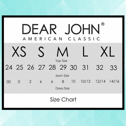 Dear John Jeans Size Chart