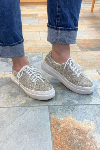 Corkys Womens Glaring Platform Sneakers White 10 Casual
