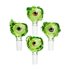 Frank Loves Glass Green Eyeball Cone Piece (14mm)