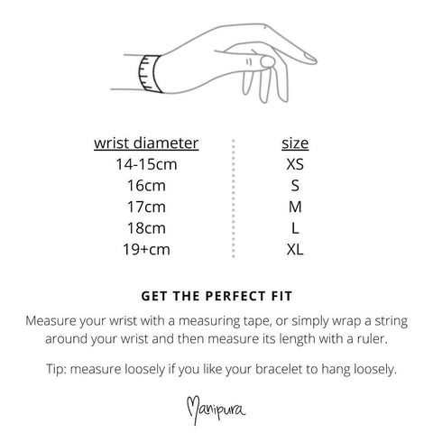 Bracelet Size Chart by Manipura