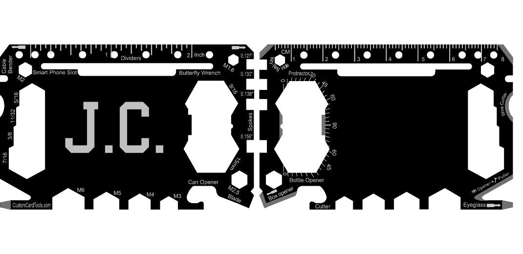 Custom Multi Tool Card (Model 1) - Laser Etched (Small Batch)