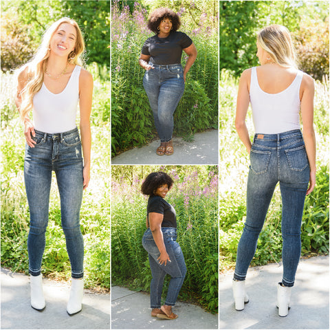 Women's Plus Size Tummy Control High Rise Skinny Jean from ROYALTY –  Royalty For me