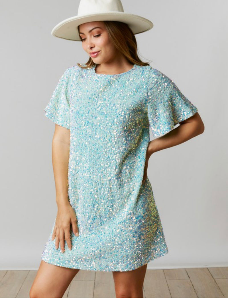 Taylor Sequin Shirt Dress by Dazie Online, THE ICONIC