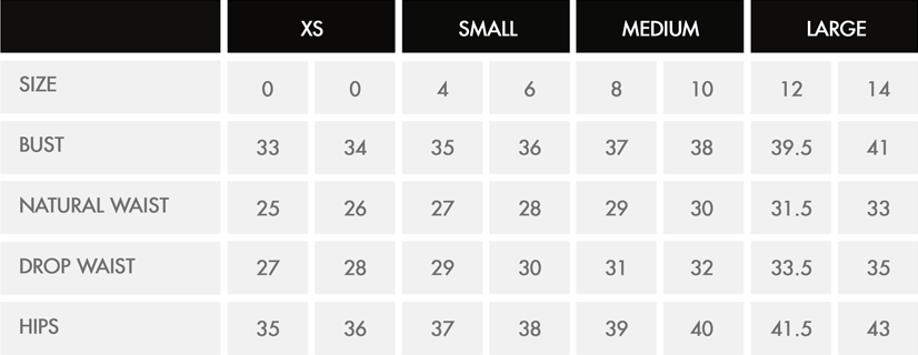 Size Chart – Forever Dolled Up