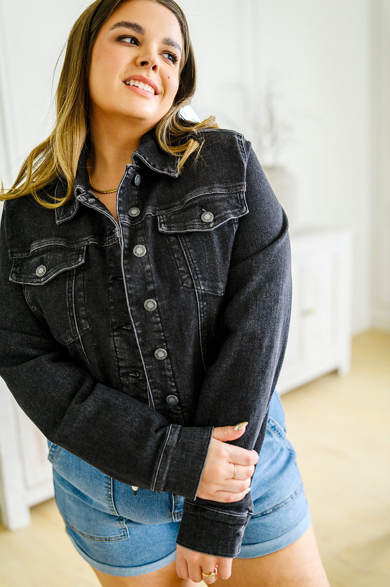 Judy Blue Charlie Cropped Denim Jean Jacket