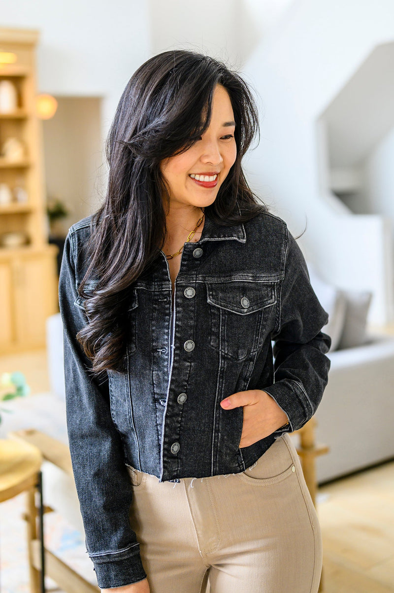 Judy Blue Charlie Cropped Denim Jean Jacket