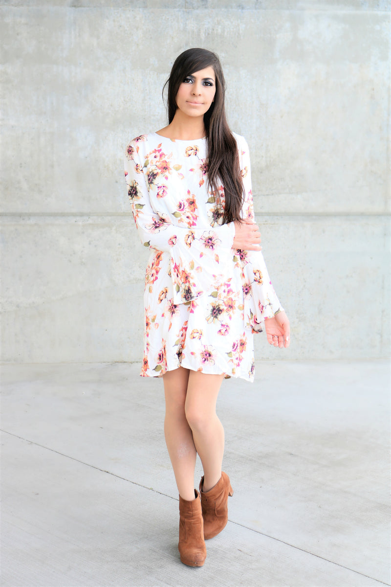 Ivory Floral Honolulu Dress