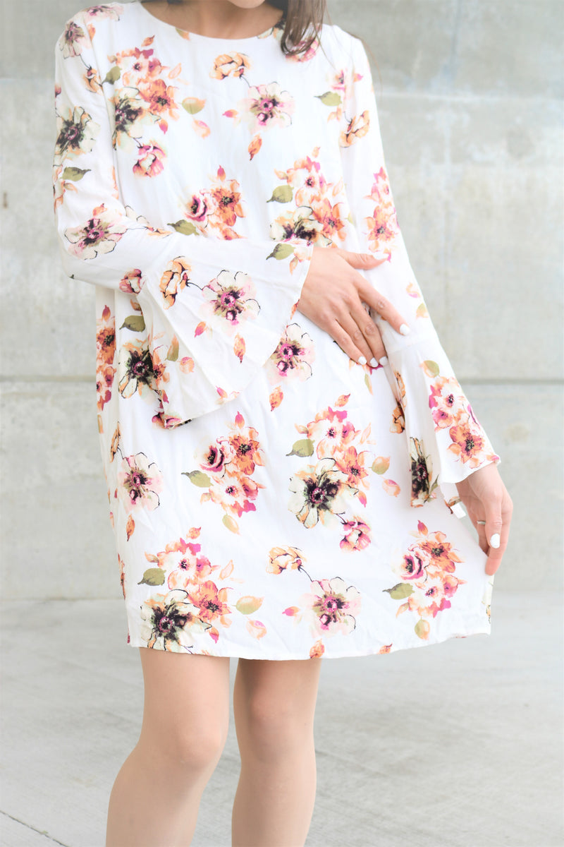 Ivory Floral Honolulu Dress