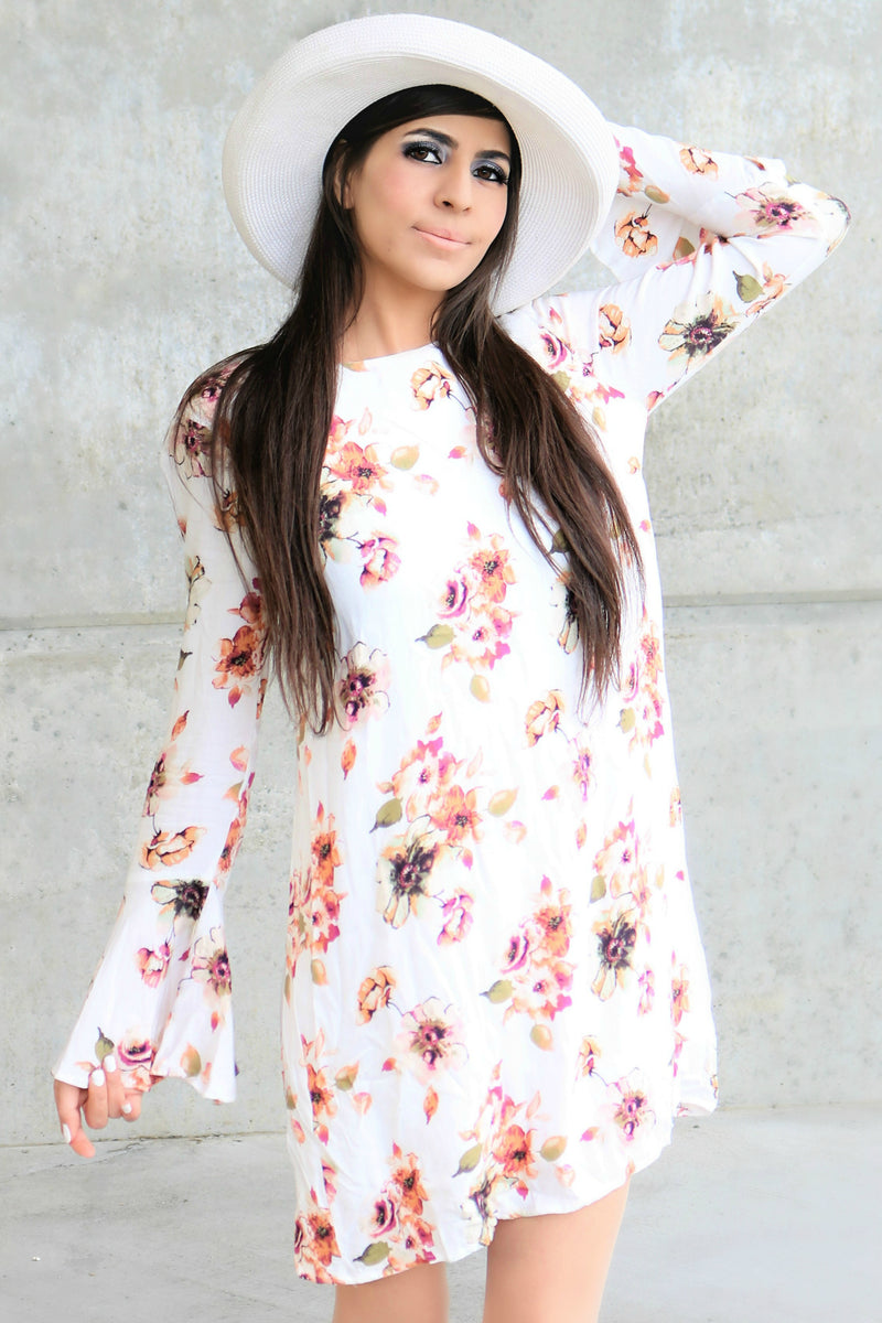 Ivory Floral Honolulu Dress