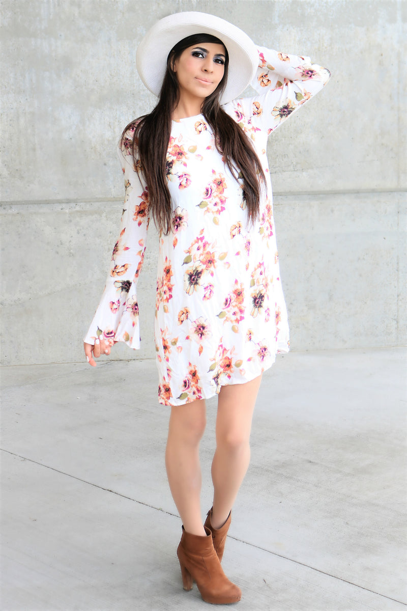 Ivory Floral Honolulu Dress