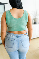 Get On My Level Cropped Cami Top in Mint